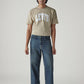 Men's Tinted Dark Indigo Extra Baggy Fit Mid Rise Jeans - Front View