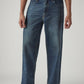 Men's Tinted Dark Indigo Extra Baggy Fit Mid Rise Jeans - 20 View