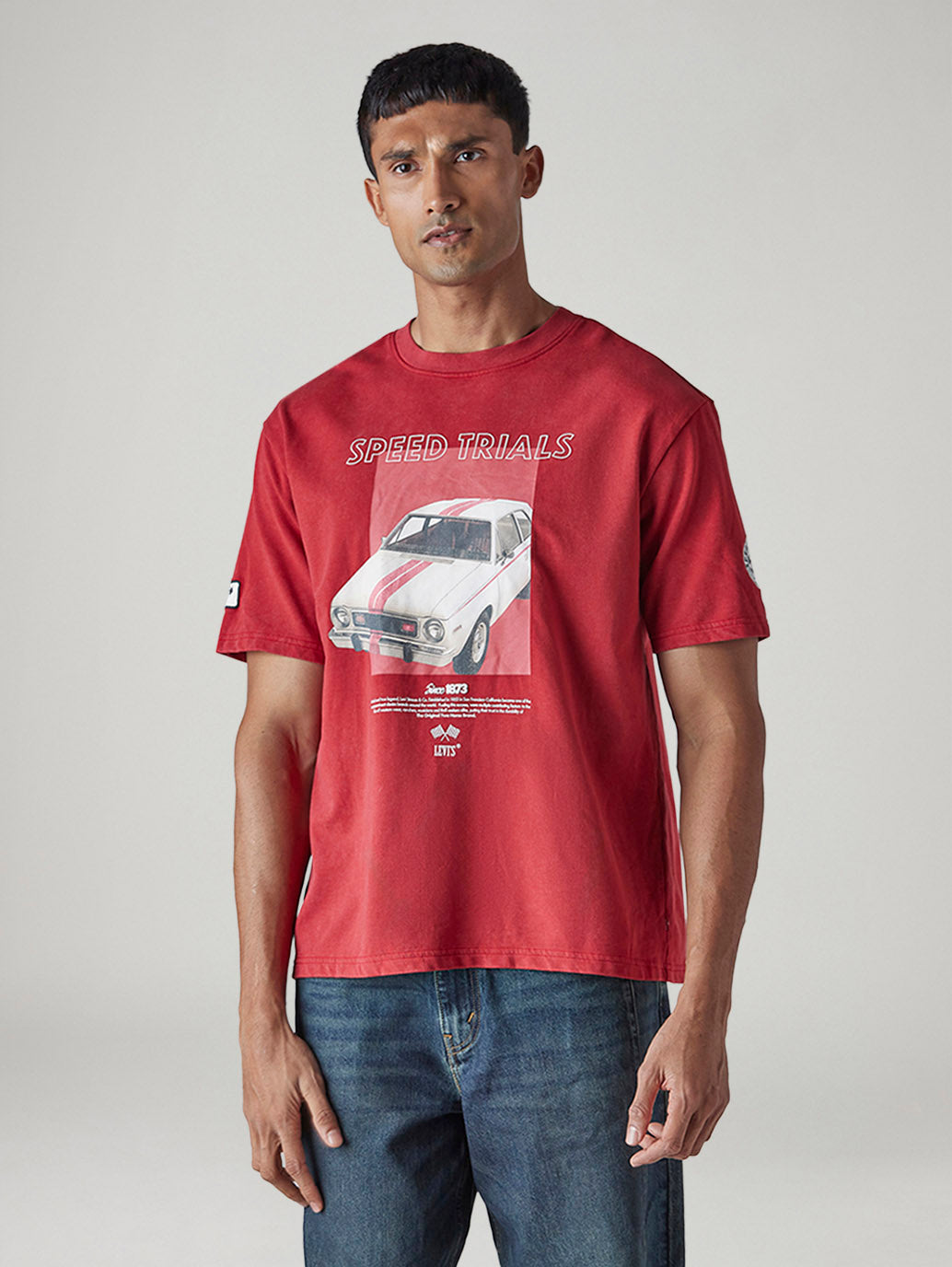 Men's Graphic Print Regular Fit T-Shirt - Front View