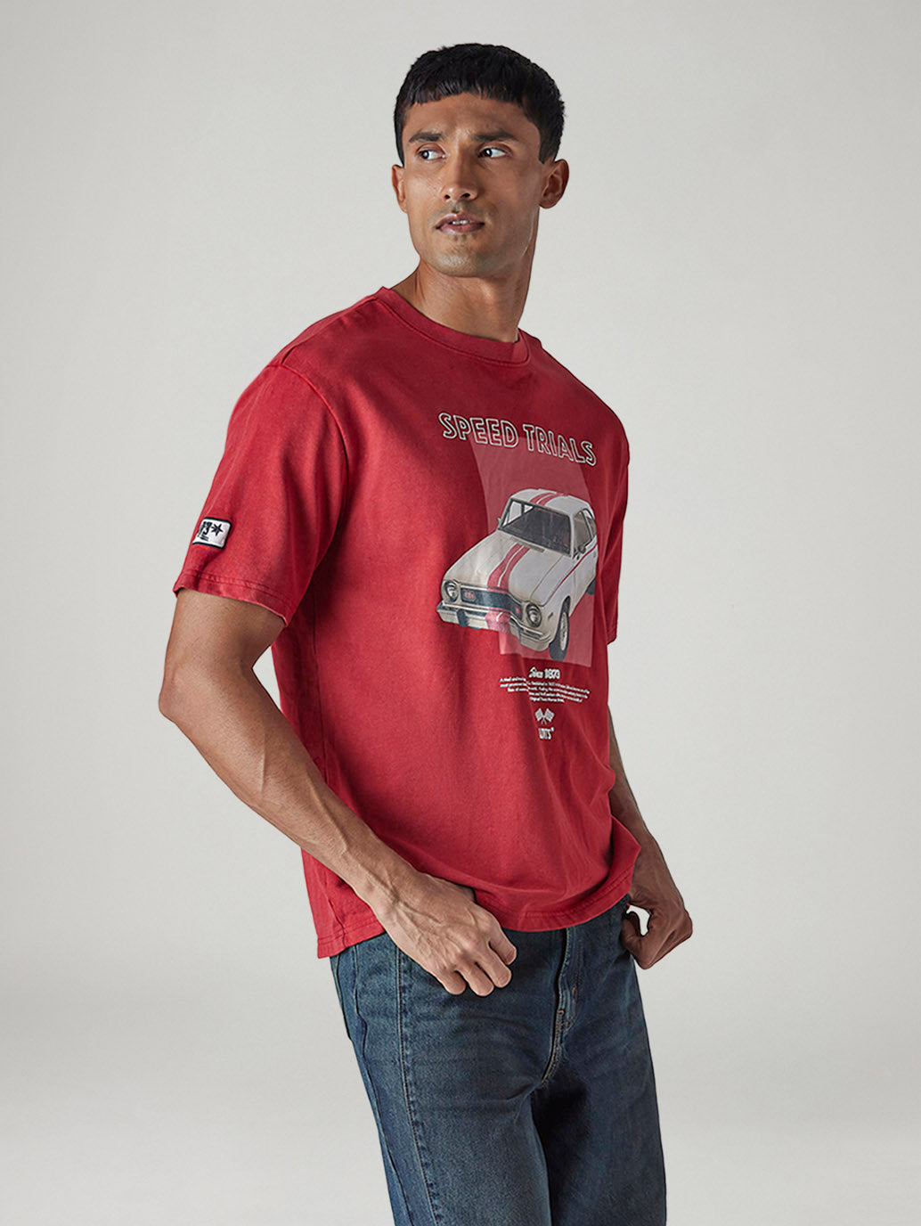 Men's Graphic Print Regular Fit T-Shirt - Side View