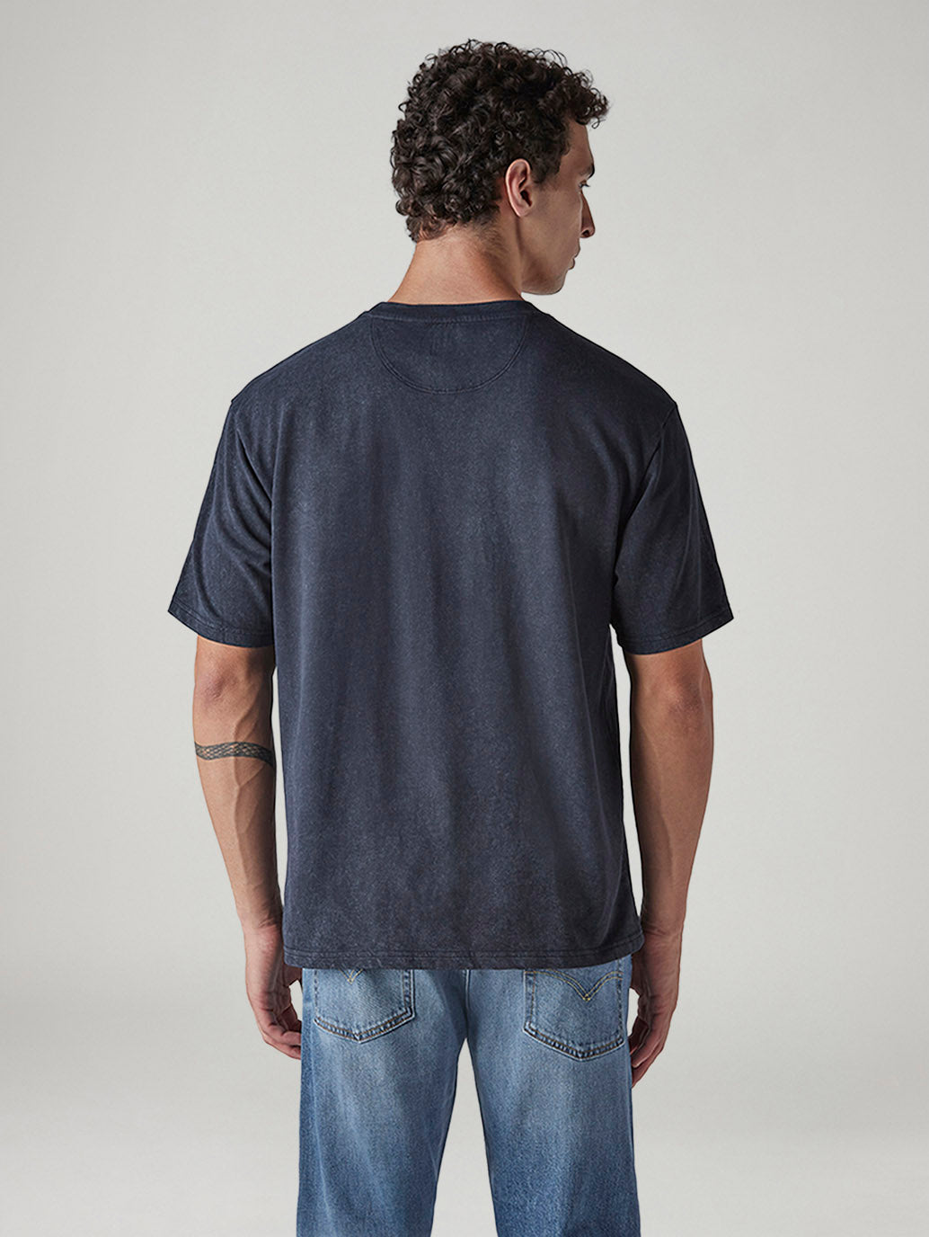 Men's Graphic Print Regular Fit T-Shirt - Back View