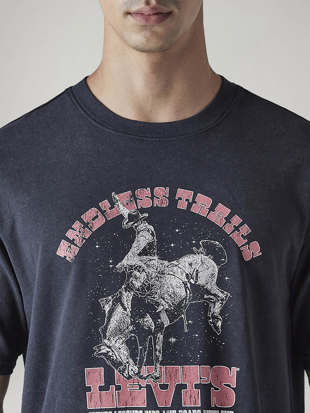 Men's Graphic Print Regular Fit T-Shirt - Detail View
