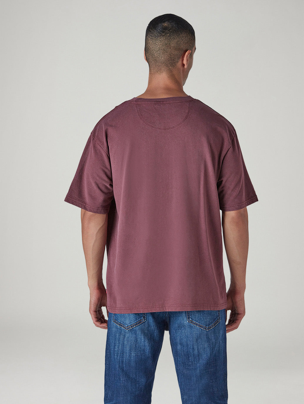 Men's Typography Printed Regular Fit T-Shirt - Back View