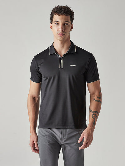levi's Men's Solid Black Tech Polo T-shirt-picture-36