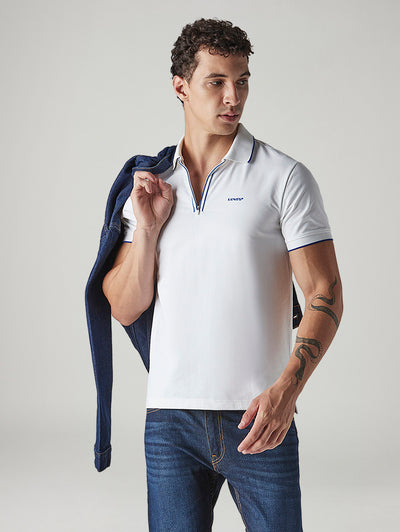levi's Men's Solid White Tech Polo T-shirt-picture-10