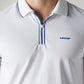Men's Solid White Tech Polo T-shirt - Detail View