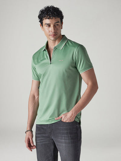 Men's Solid Tech Polo T-shirt