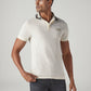 Men's Colorblock Off-White Tech Pique Polo T-shirt - Styleshot View