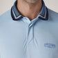 Men's Colorblock Light Blue Tech Pique Polo T-shirt - 20 View