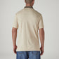 Men's Colorblock Beige Tech Pique Polo T-shirt - Back View