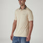 Men's Colorblock Beige Tech Pique Polo T-shirt - Side View