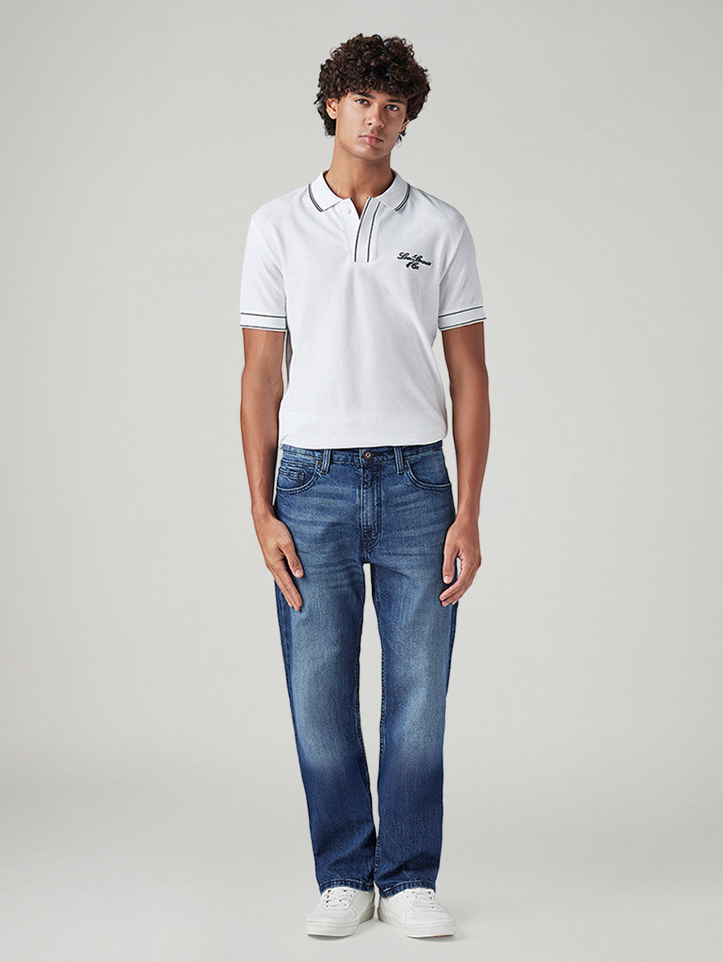 Men's 511 Blue Slim Fit Mid Rise Jeans - Front View