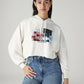 Women's Graphic Print White Hooded Sweatshirt - 20 View