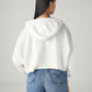 Women's Graphic Print White Hooded Sweatshirt - 20 View
