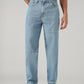 Men's Light Blue Loose Fit Mid Rise Jeans - Front View