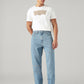 Men's Light Blue Loose Fit Mid Rise Jeans - Front View