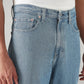 Men's Light Blue Loose Fit Mid Rise Jeans - Detail View