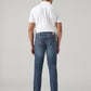 Men's 568 Dark Blue Loose Fit Mid Rise Jeans - Back View