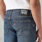 Men's 568 Dark Blue Loose Fit Mid Rise Jeans - Detail View