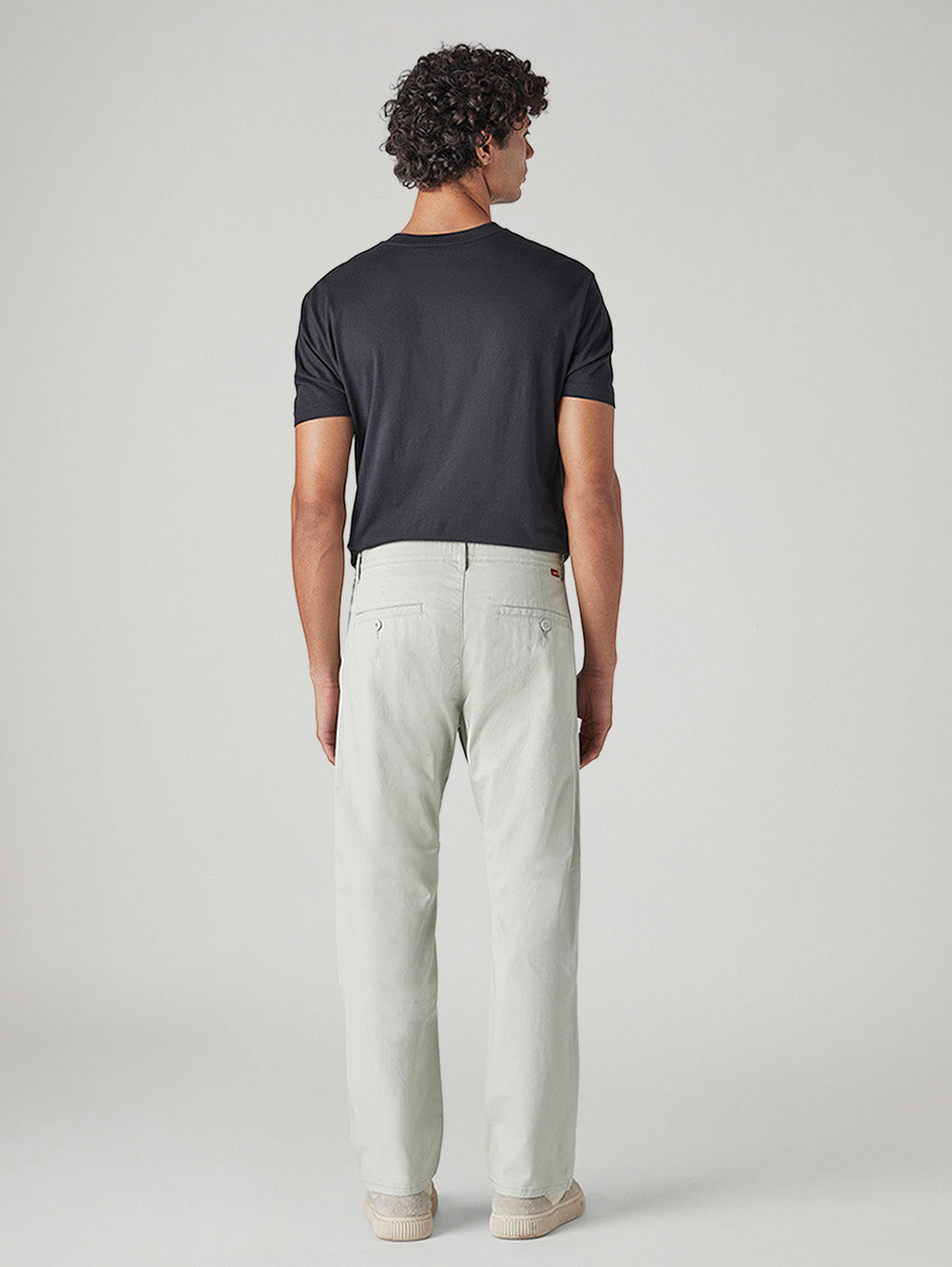 Men's 505 Off White Straight Fit Mid Rise Chinos - Back View