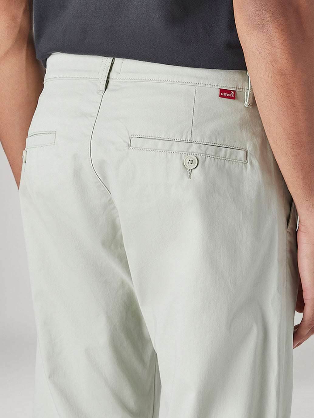 Men's 505 Off White Straight Fit Mid Rise Chinos - 20 View