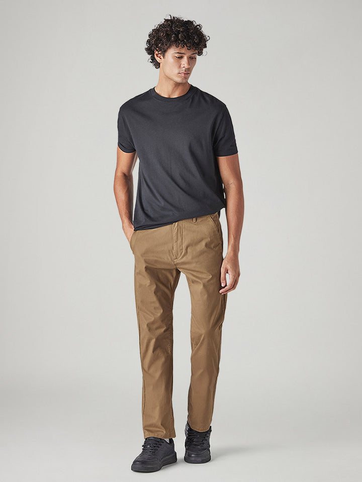Men's 505 Light Brown Straight Fit Mid Rise Chinos