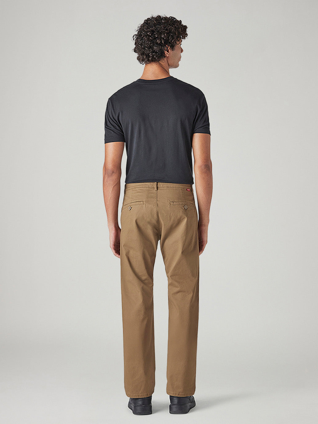 Men's 505 Light Brown Straight Fit Mid Rise Chinos - Back View