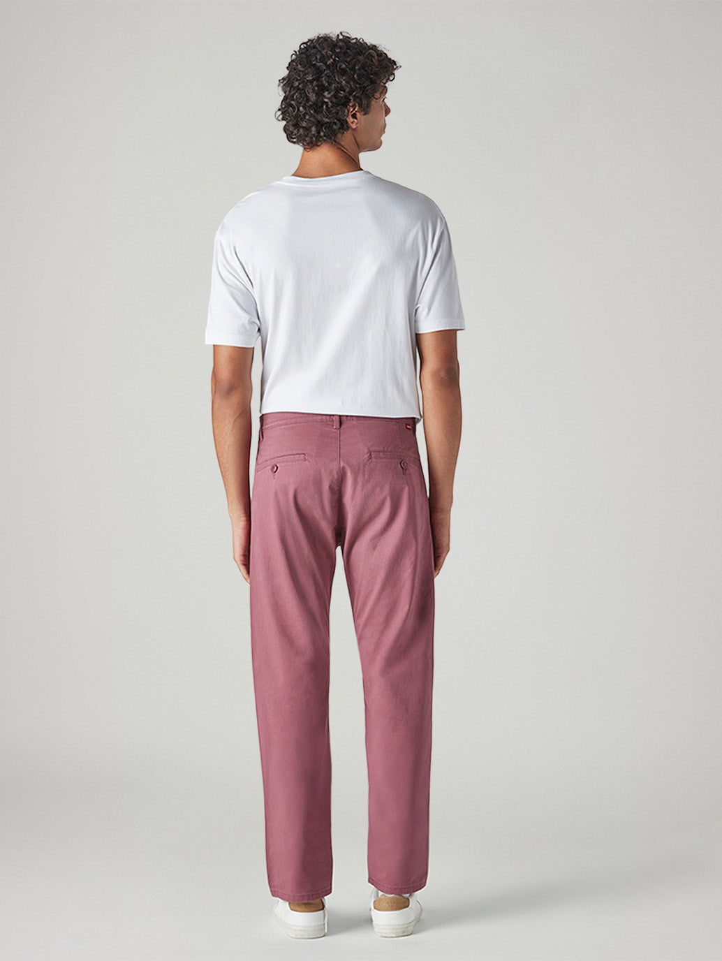 Men's 505 Mauve Straight Fit Mid Rise Chinos - Back View