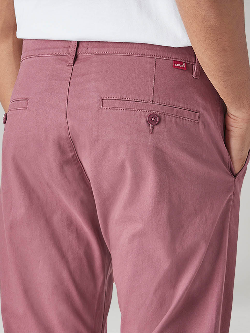 Men's 505 Mauve Straight Fit Mid Rise Chinos - 20 View