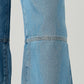 Women's Blue XL Straight Loose Fit Mid Rise Jeans - Detail View