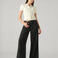 Women's Black XL Straight Loose Fit Mid Rise Jeans - Styleshot View