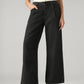 Women's Black XL Straight Loose Fit Mid Rise Jeans - Front View