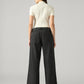 Women's Black XL Straight Loose Fit Mid Rise Jeans - Back View