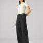 Women's Black XL Straight Loose Fit Mid Rise Jeans - Side View