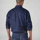 Men's Solid Regular Fit Fleece Denim Trucker Jacket - Back View