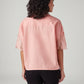 Women's Zari Peach Notched Lapel Top - Back View