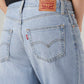 Women's Light Blue Loose Fit Mid Rise Easy Dad Jeans - 20 View