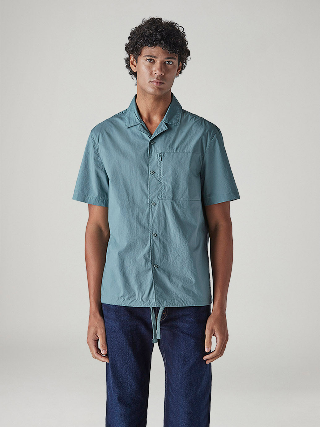 Men's Blue Solid Relaxed Fit Commuter Shirt