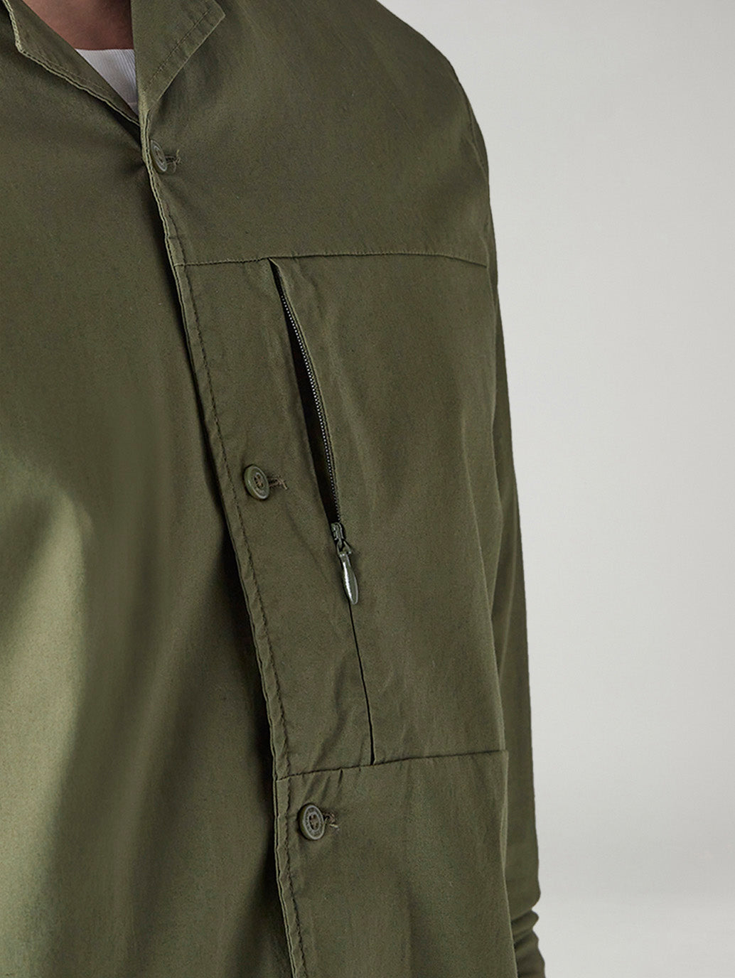 Men's Solid Relaxed Fit Shirt - Detail View
