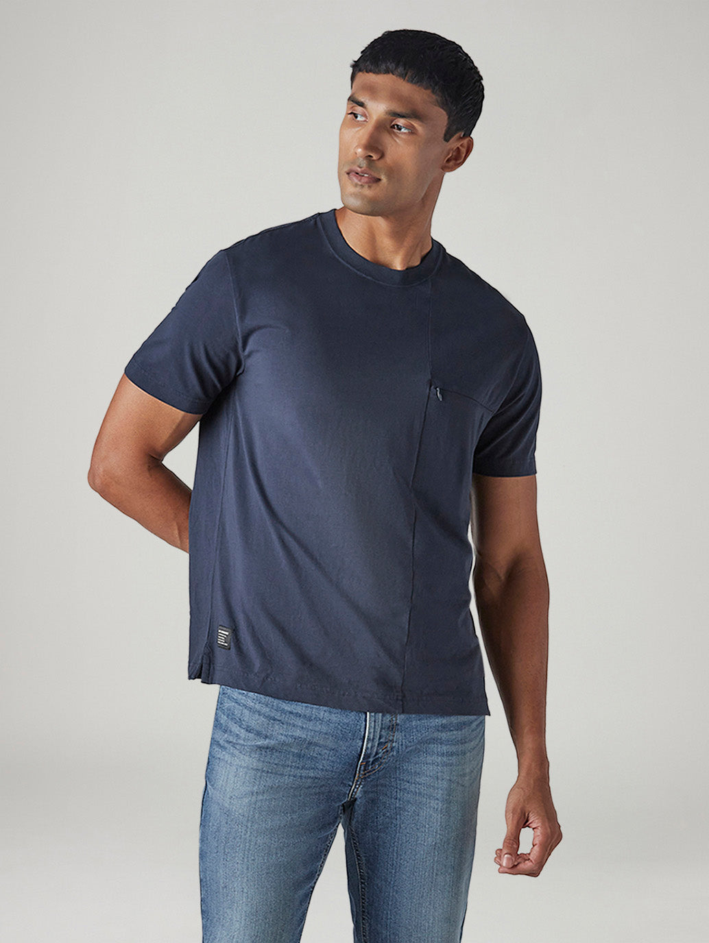 Men's Solid Regular Fit Jersey T-Shirt