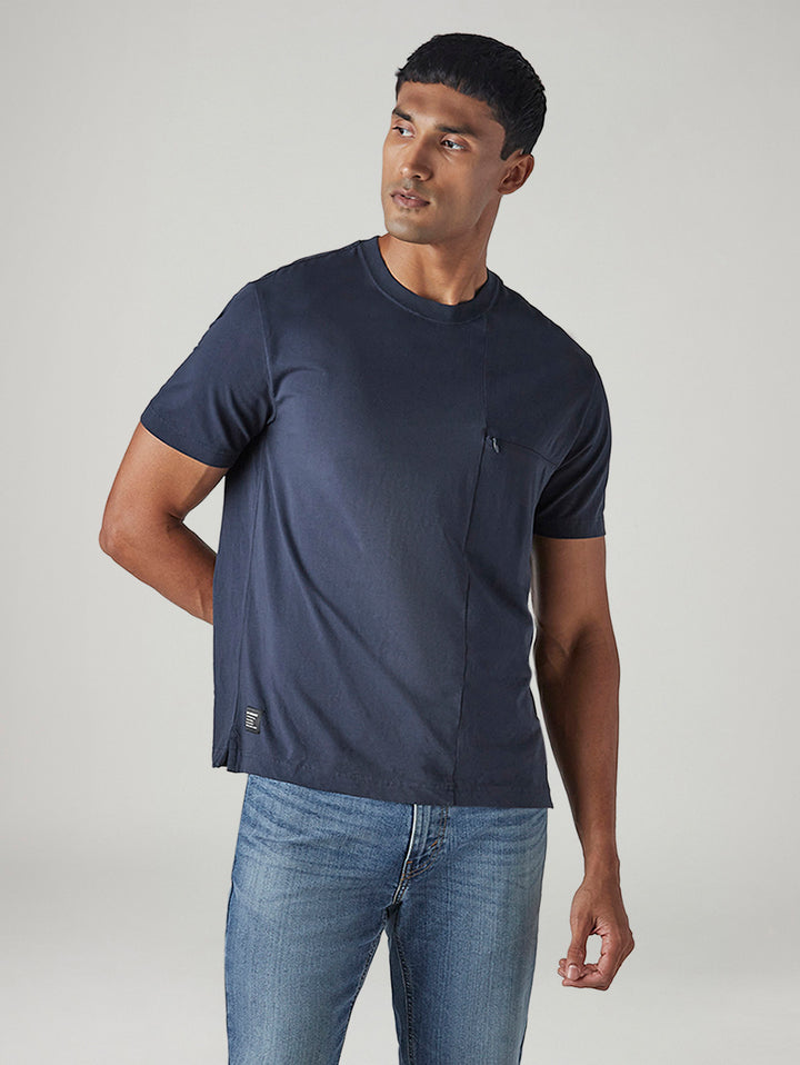 Men's Solid Regular Fit Jersey T-Shirt