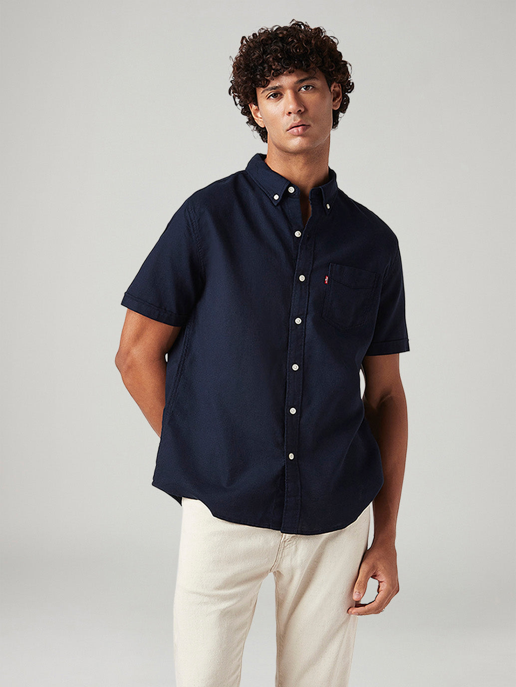 Men's Solid Slim Fit Oxford Shirt