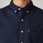 Men's Solid Slim Fit Oxford Shirt - Detail View