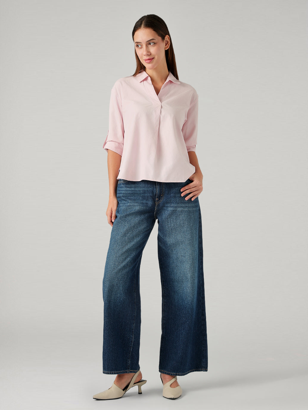 Women's Solid Regular Fit Top - Full View