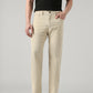 Men's 555 Beige Relaxed Straight Fit Mid Rise Chinos - Front View