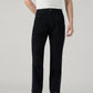 Men's 555 Black Relaxed Straight Fit Mid Rise Chinos - Front View