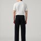 Men's 555 Black Relaxed Straight Fit Mid Rise Chinos - Back View