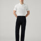 Men's 555 Black Relaxed Straight Fit Mid Rise Chinos - Front View