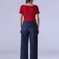 Women's Redloop Baggy Fit High Rise Cinched Jeans - Back View