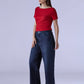 Women's Redloop Baggy Fit High Rise Cinched Jeans - Side View